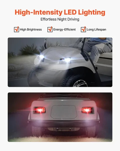 LED Headlight Tail Light Kit For Club Car DS Up Golf Cart
