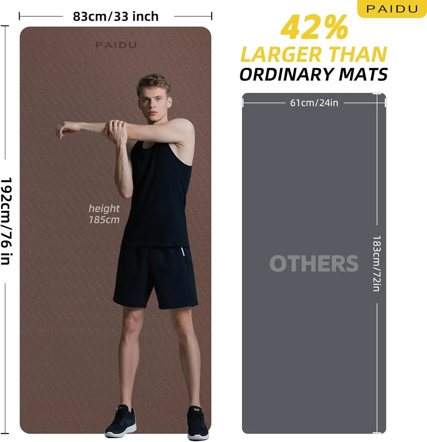 Non Slip Yoga Mat for Home Workouts