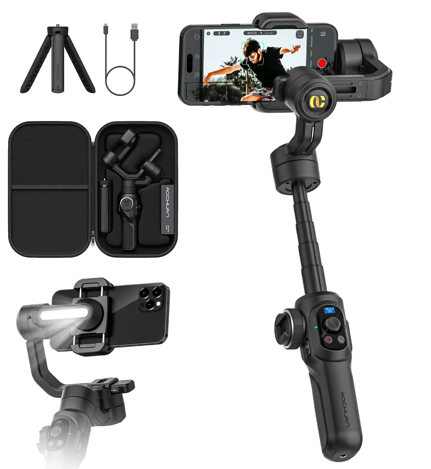 Aoch AOCHUAN Smart S2 Gimbal Stabilizer For Smartphones