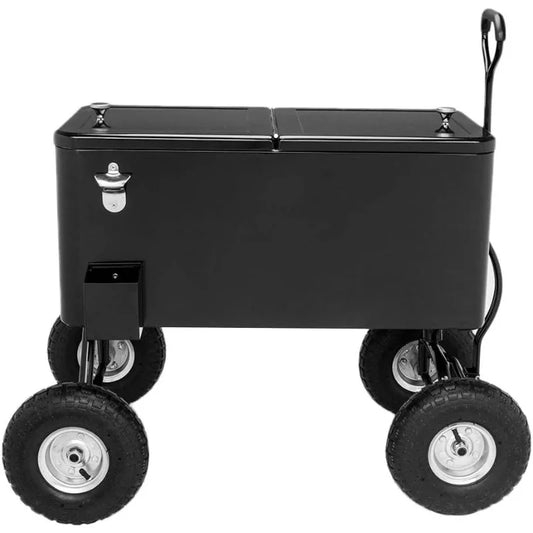 YTYIN Wagon Rolling Cooler With Long Handle And Wheels