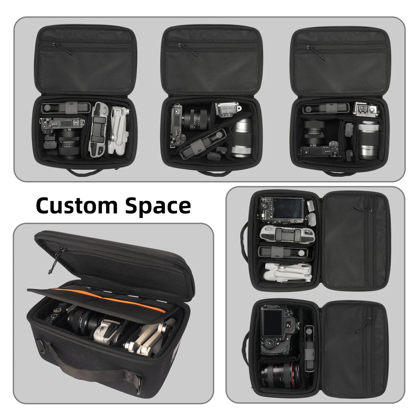 Besnfoto X01 Hard Shell Waterproof Camera Bag With Dividers