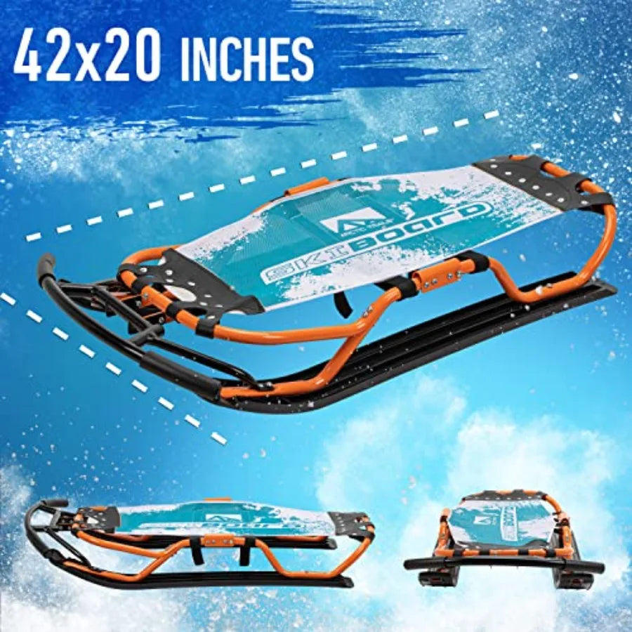 SHXI Arctic Trail Skiboard Snow Sled All Weather Durability