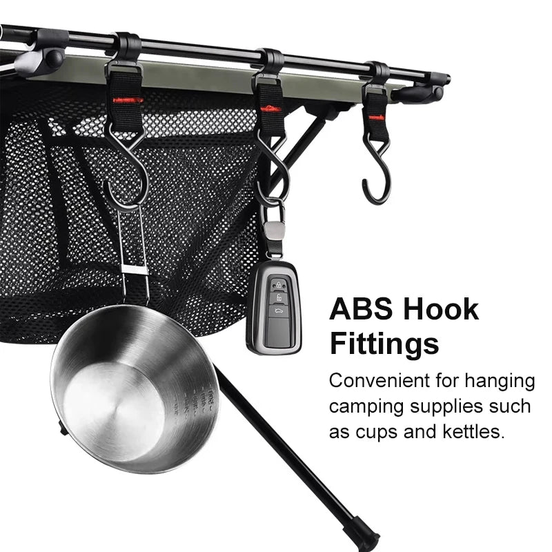 West Tune Folding Camping Table Aluminum Lightweight Portable With Mesh