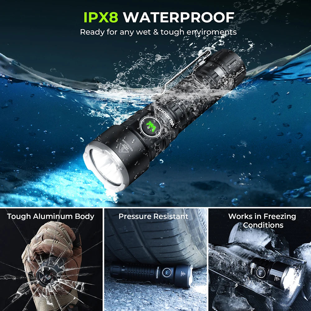 Wurkkos TS28 EDC Flashlight 3200 Lm 21700 Battery Rechargeable