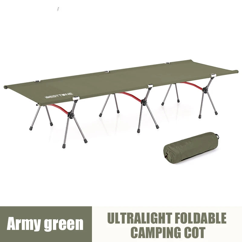 WESTTUNE Ultralight Camping Cot With Leg Extenders For Outdoor Travel