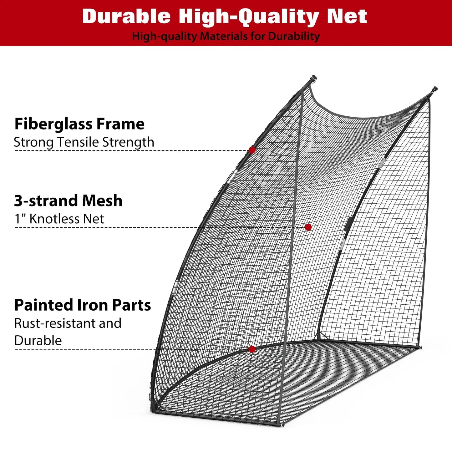HiMISS Golf Practice Net Portable Backyard Hitting Net With Bag