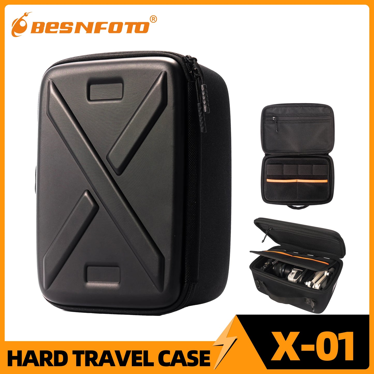 Besnfoto Waterproof Hard Shell Photography Backpack For Drones And DSLR