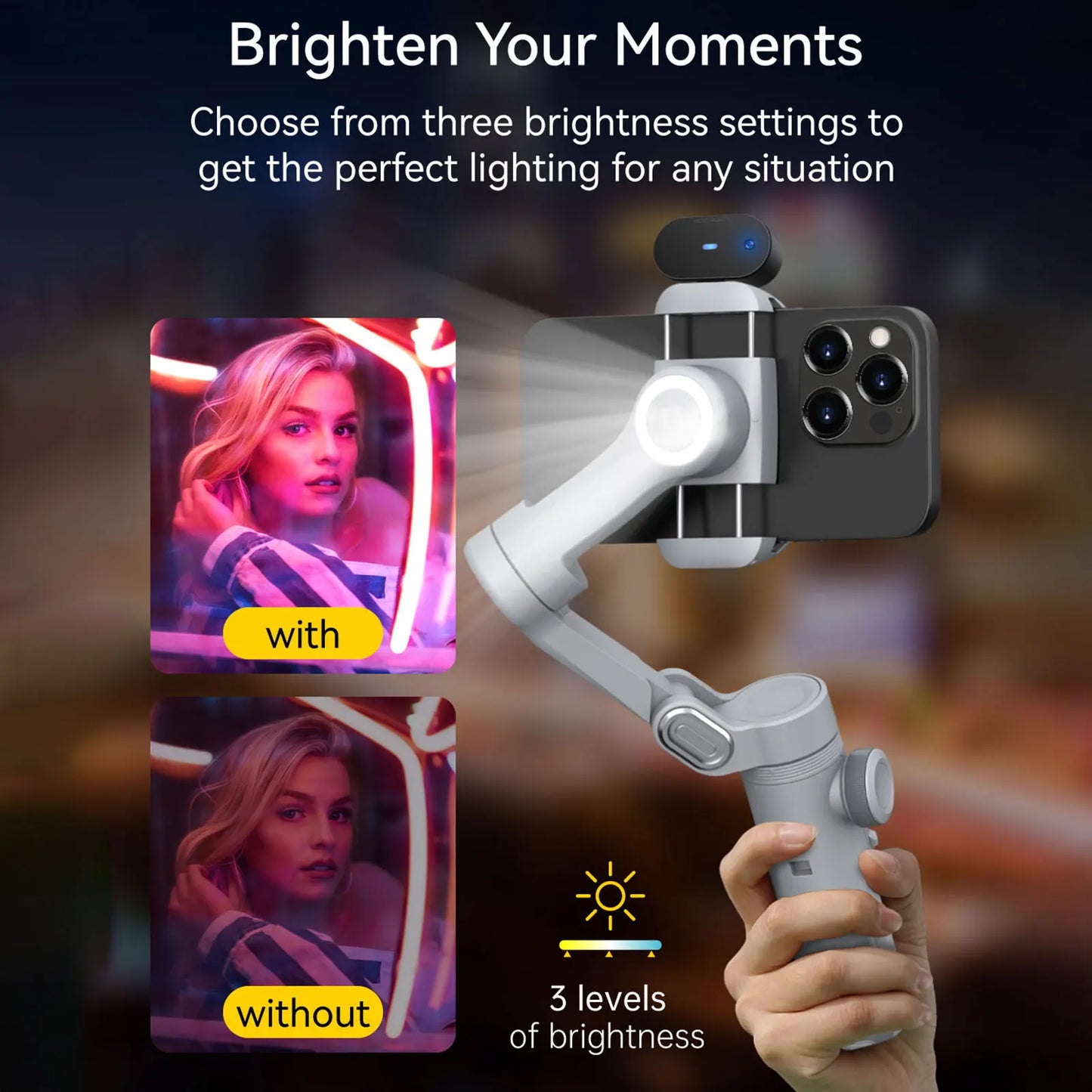AOCHUAN Smart XPro AI 3 Axis Gimbal Stabilizer For iPhone