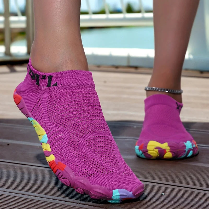 Laxsesu Mens Beach Water Shoes Breathable Mesh Antiskid Upstream