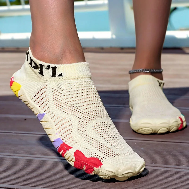 Laxsesu Mens Beach Water Shoes Breathable Mesh Antiskid Upstream