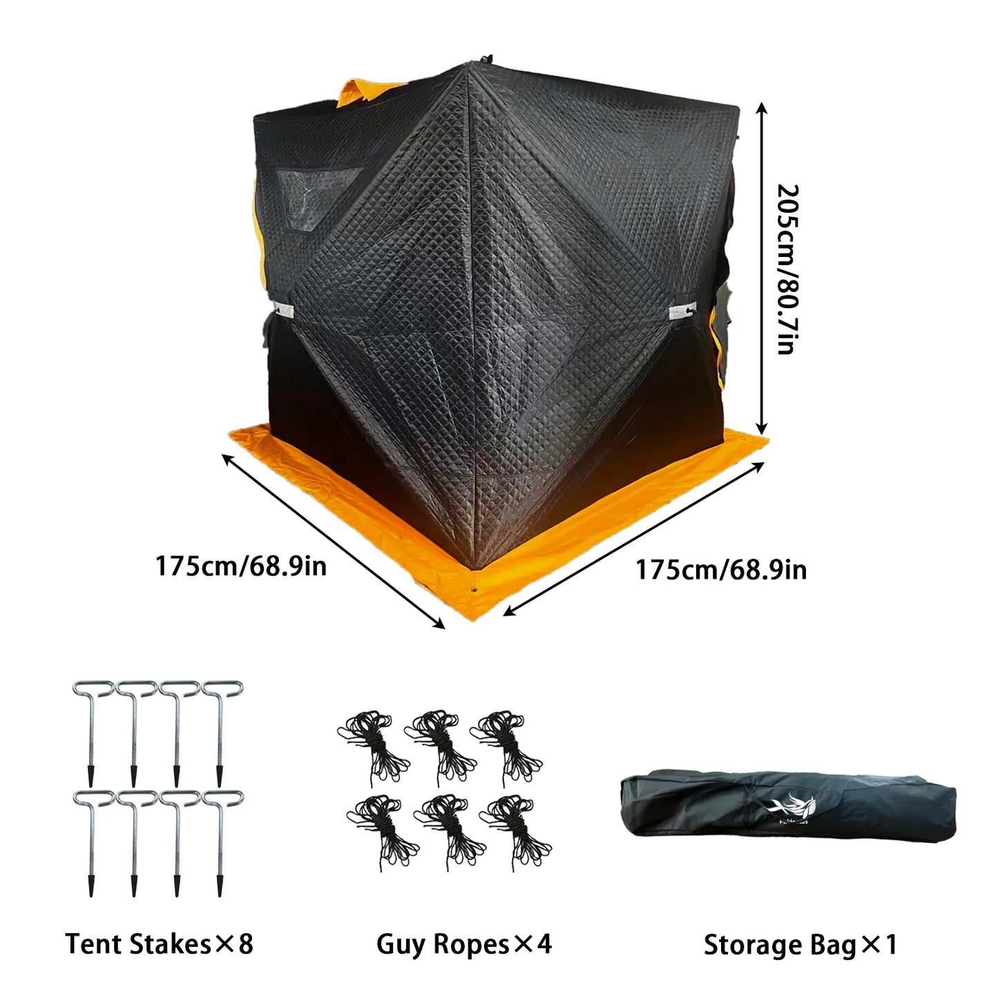 Pakicetus Portable Outdoor Ice Fishing Shelter With Windproof Windows