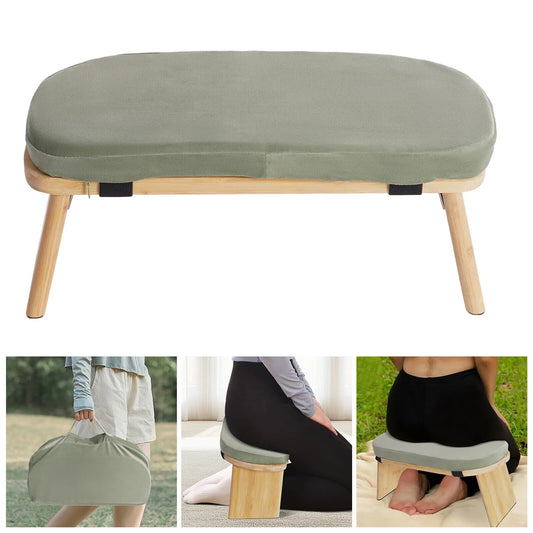 Foldable Ergonomic Meditation Bench For Kneeling Yoga And Prayer