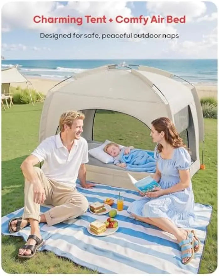 Inflatable Toddler Travel Bed With Tent Portable Air Mattress