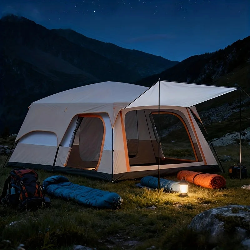 3-6 Person Camp Tent With Sunscreen And Mosquito Protection