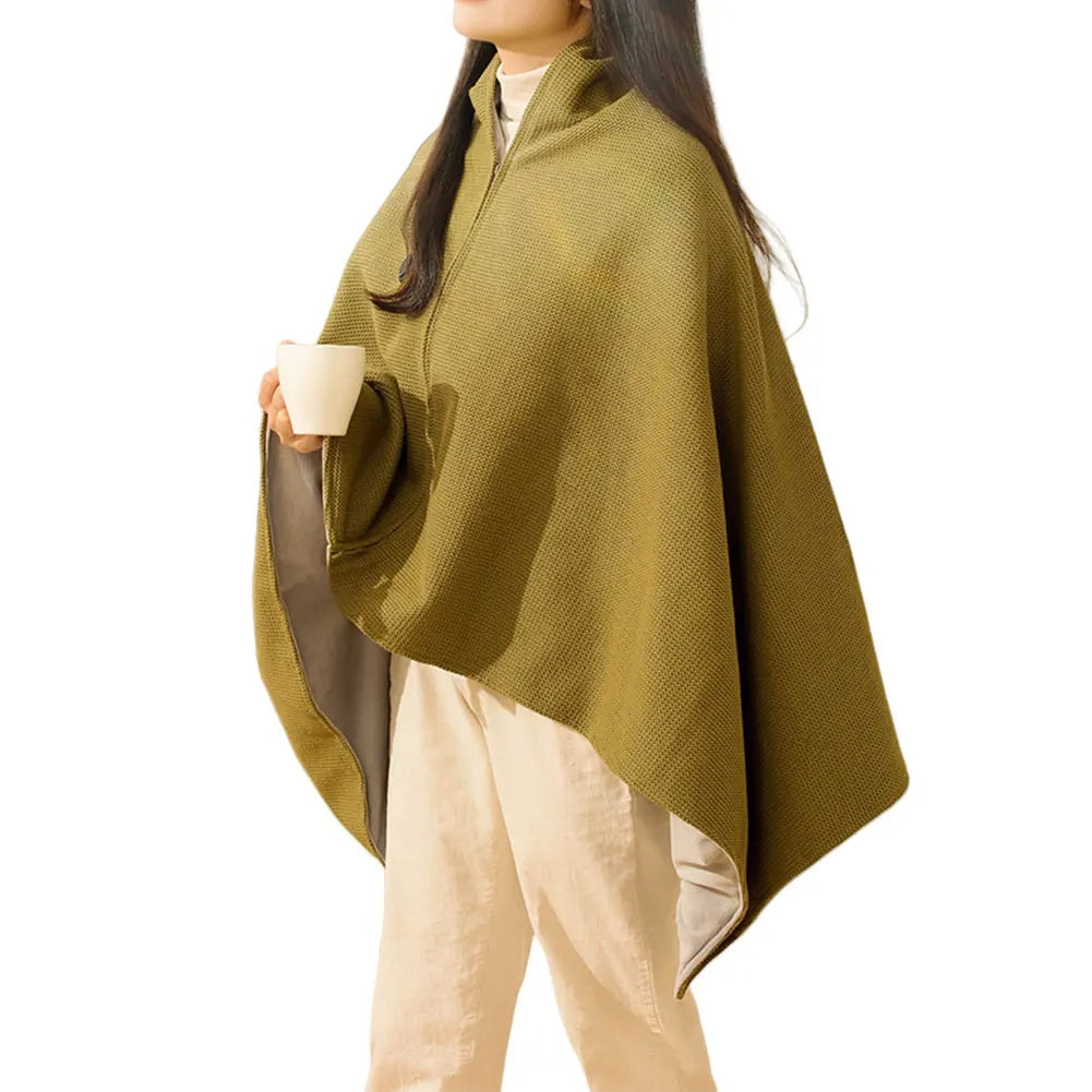 NONECN Wearable USB Heated Blanket Shawl With Three Heating Levels