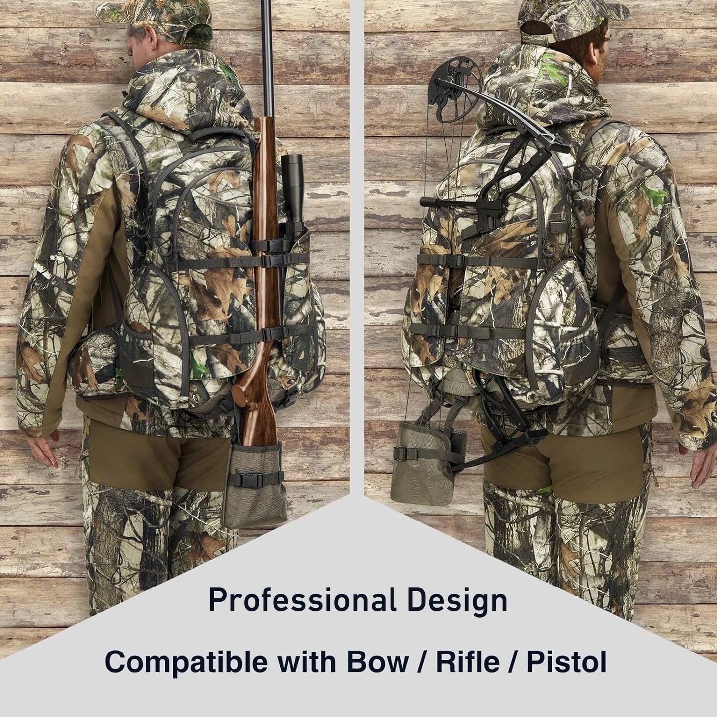 West Tune Hunting Backpack Camouflage With Gun Bow Pocket