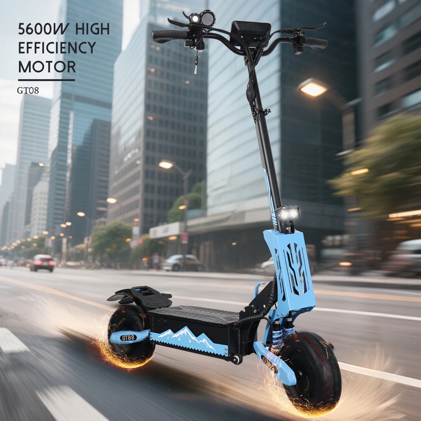Arwibon 5600W Dual Motor Electric Scooter 46 MPH Top Speed