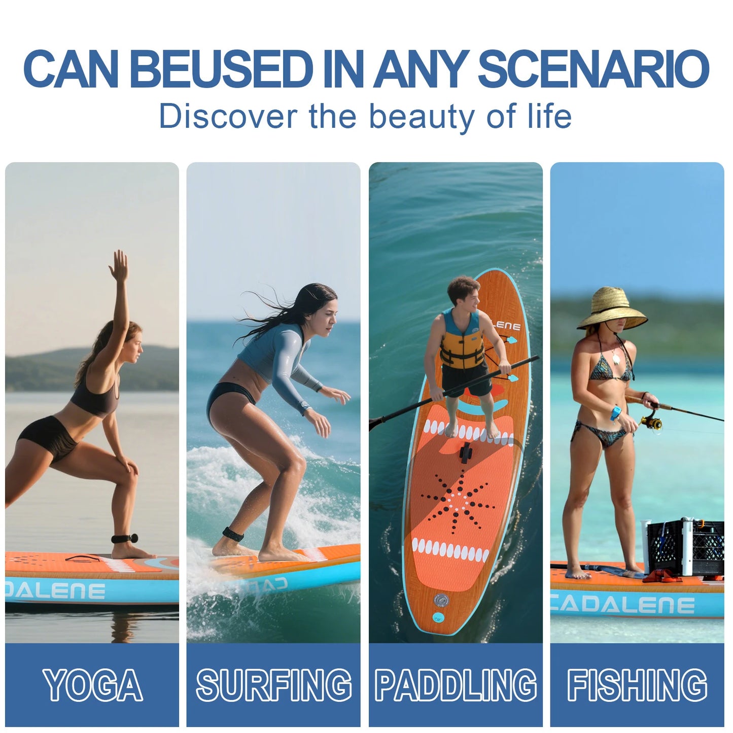 CADALENE Inflatable Stand Up Paddle Board For Youth And Adults