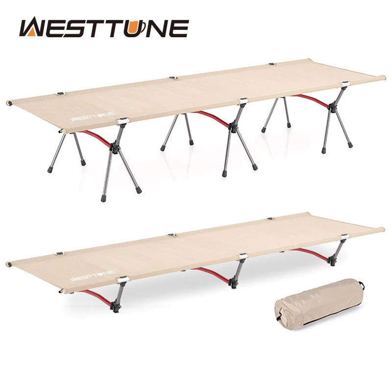 WESTTUNE Ultralight Camping Cot With Leg Extenders For Outdoor Travel