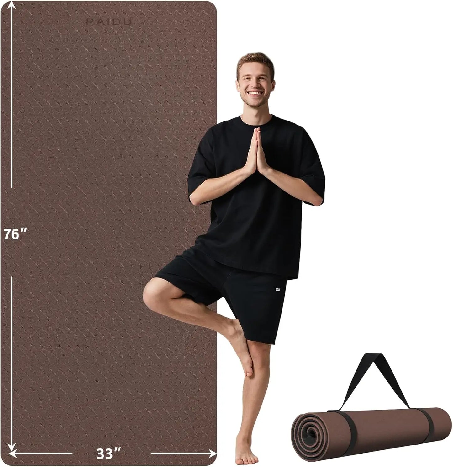Non Slip Yoga Mat for Home Workouts