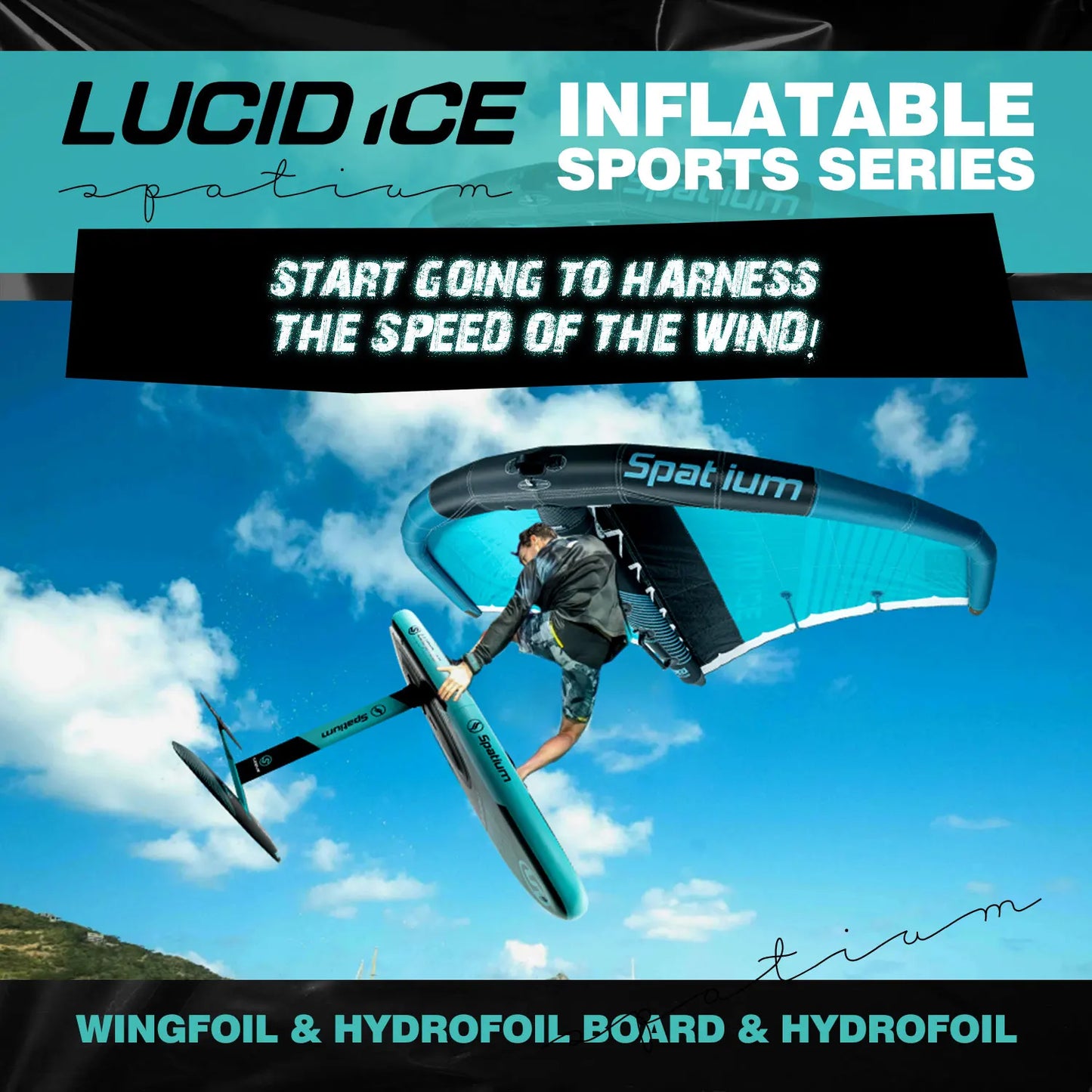 Inflatable Hydrofoil Board With Wing Surf Kit