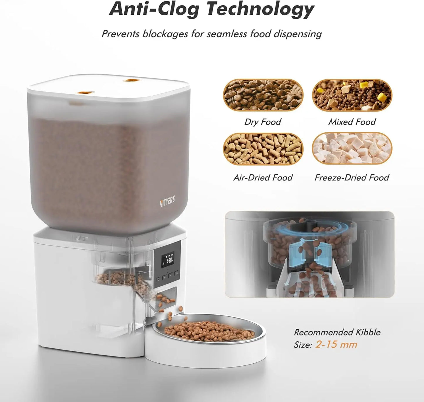 Automatic Pet Feeder 8L Timed Feeding For Dogs And Cats