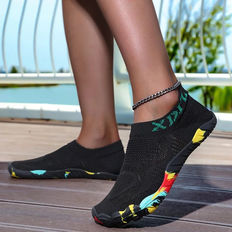 Laxsesu Mens Beach Water Shoes Breathable Mesh Antiskid Upstream