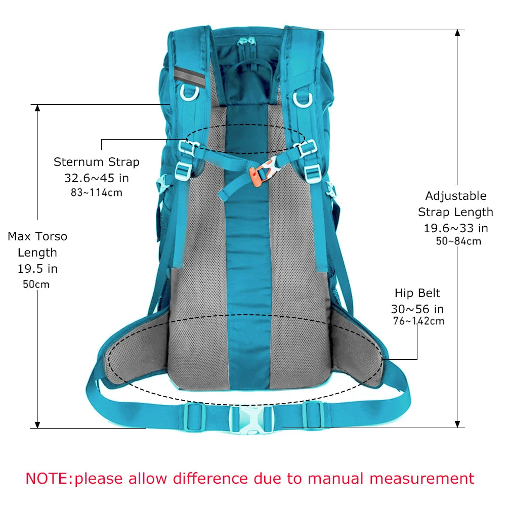 WEST TUNE Hiking Backpack With Rain Cover For Outdoor Travel