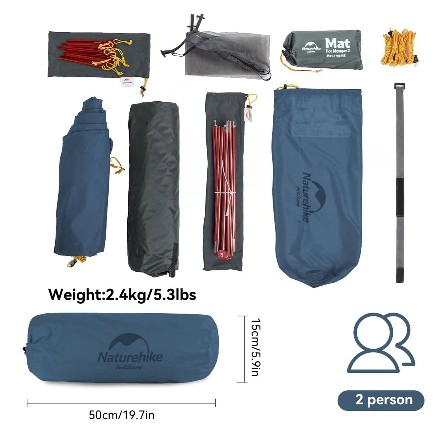 Naturehike Mongar Ultralight Tent Waterproof PU3000mm