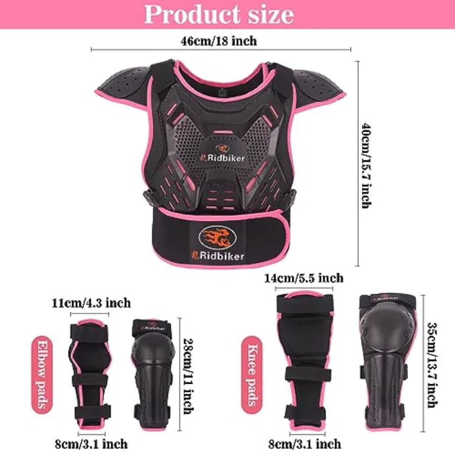 Dirt Bike Motocross Chest Protector With Elbow And Knee Guards