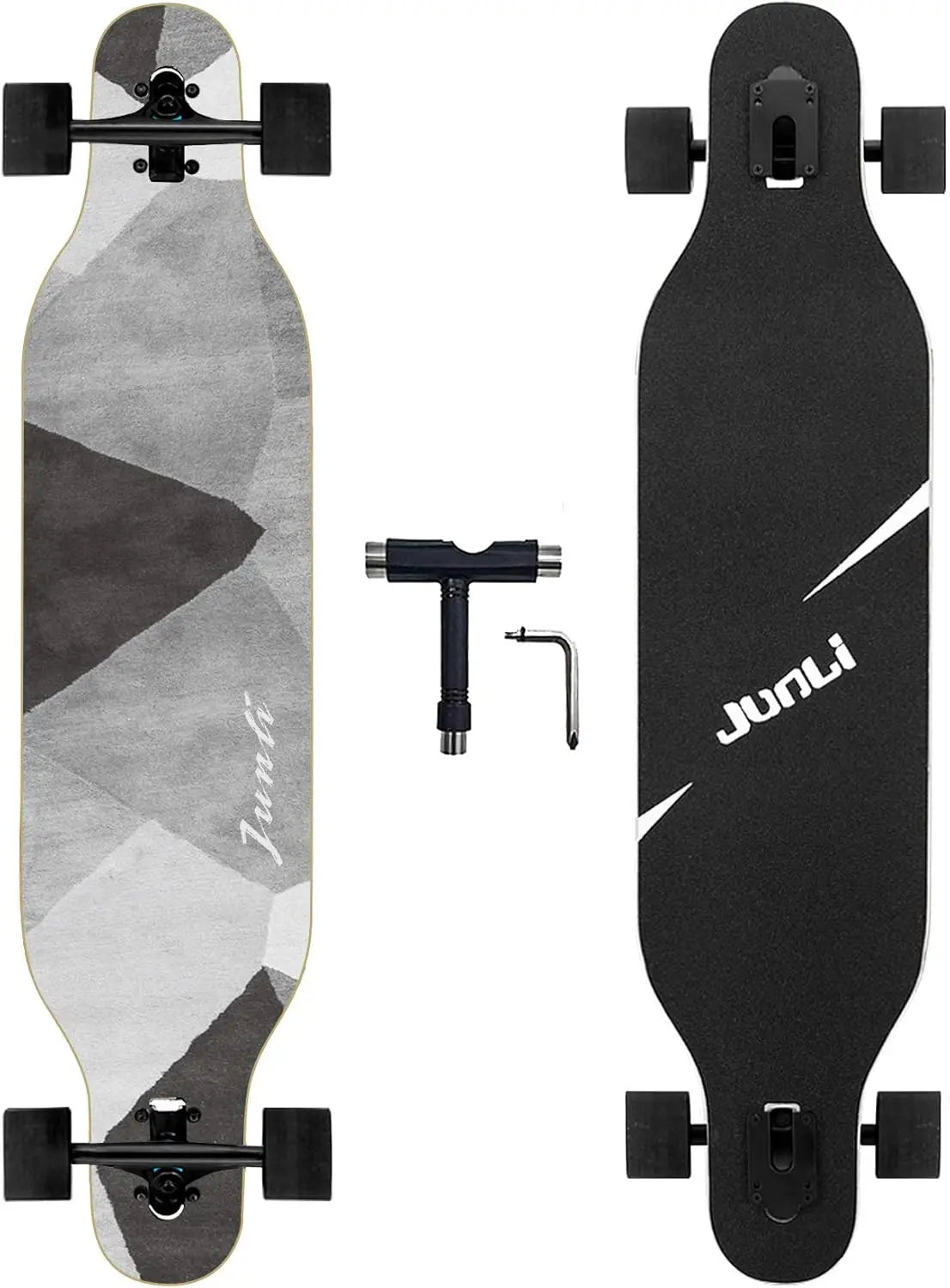 41-Inch Freeride Skateboard Longboard Complete Cruiser for Carving Downhill and Freestyle Riding