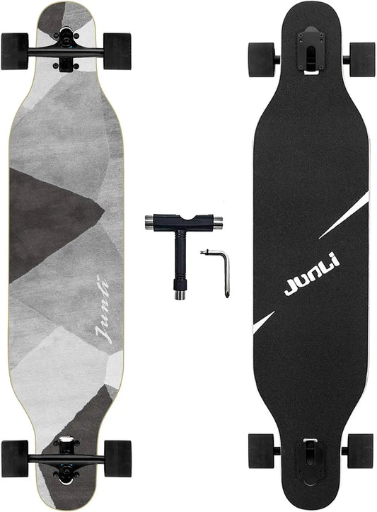 41-Inch Freeride Skateboard Longboard Complete Cruiser for Carving Downhill and Freestyle Riding