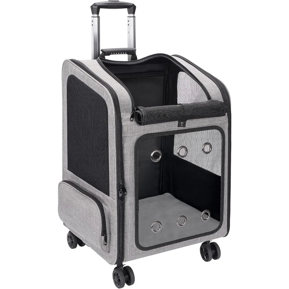 Pet Carrier Backpack With Wheels For Small Animals