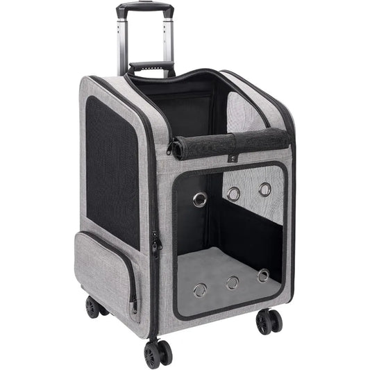 Pet Carrier Backpack With Wheels For Small Animals