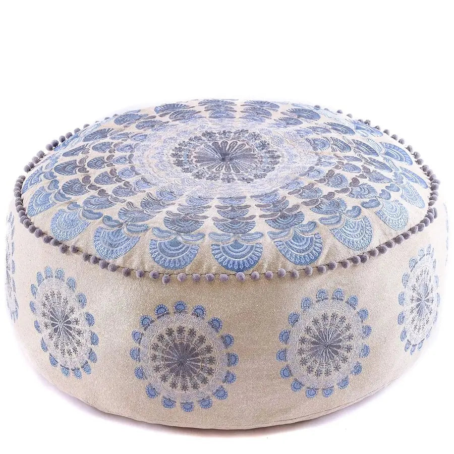 Round Floor Pillow Cover Boho Indian Decor