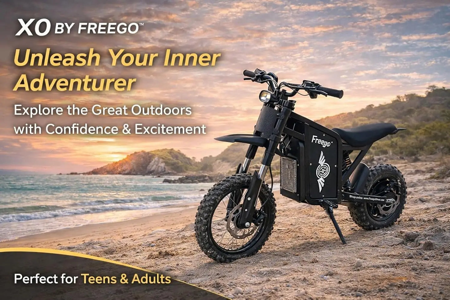 Freego X0 Electric Dirt Bike 3600W Motor 60V Battery Mountain