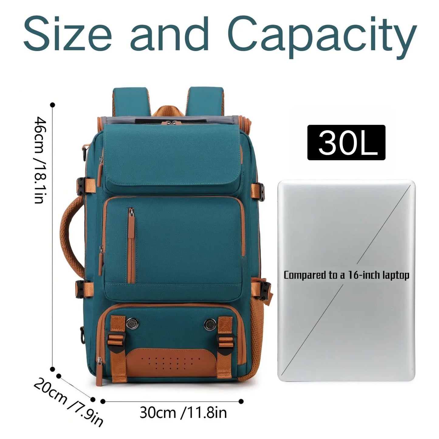 NONECN Backpack With Shoe Compartment Travel Laptop Carry On Luggage