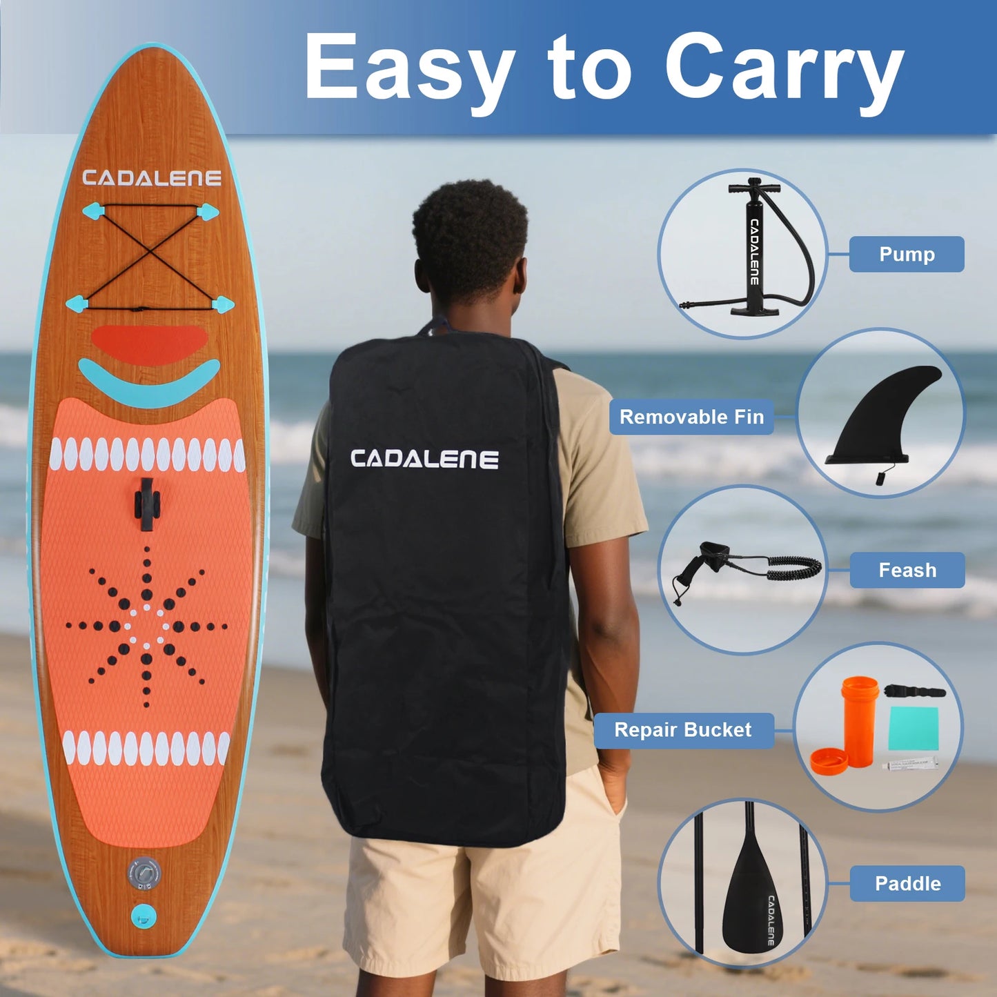 CADALENE Inflatable Stand Up Paddle Board For Youth And Adults