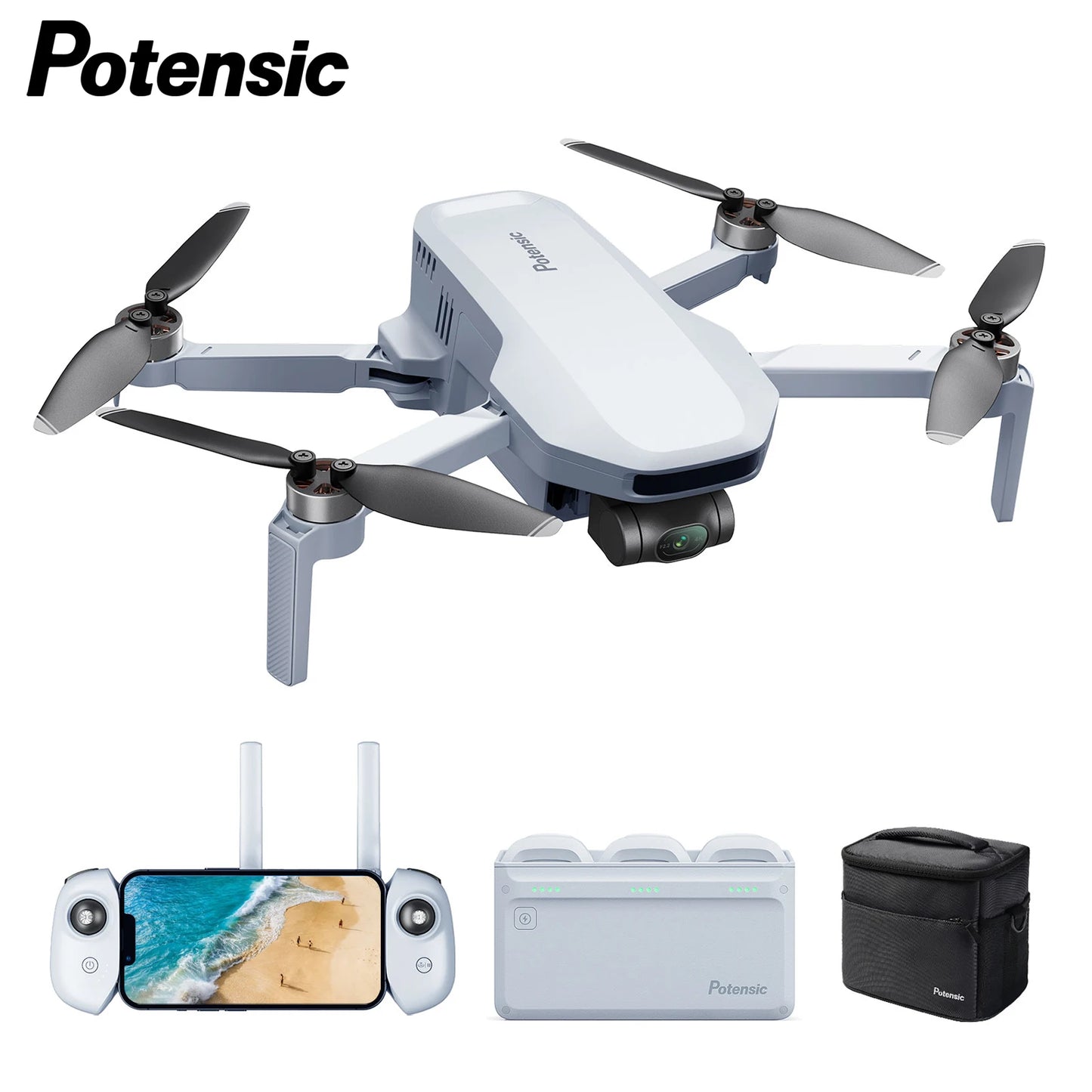 Potensic Atom Drone With 3 Axis Gimbal GPS 4K Camera
