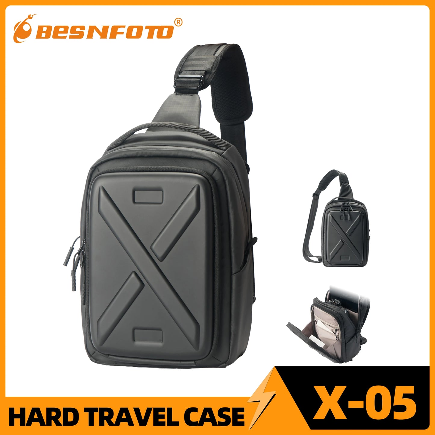 Besnfoto Waterproof Hard Shell Photography Backpack For Drones And DSLR