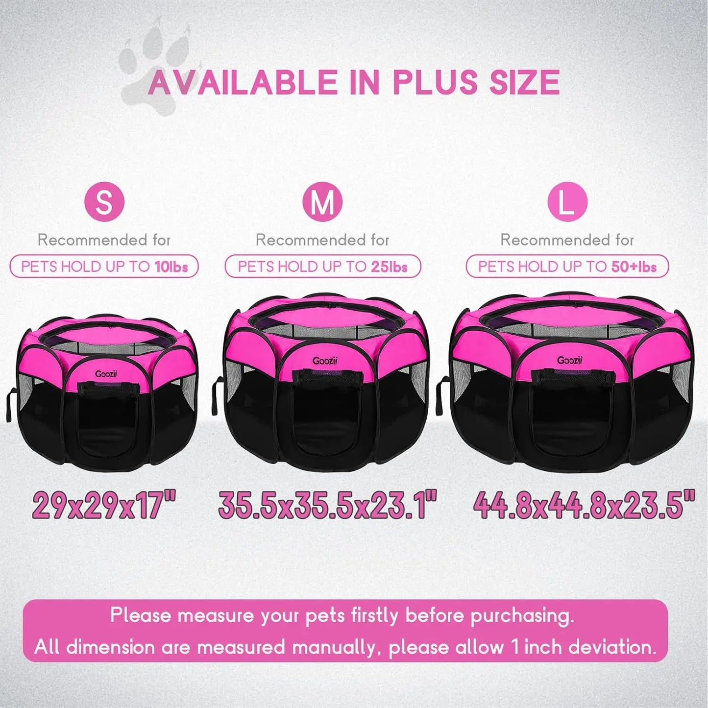 Foldable Pet Playpen Tent With Cover For Cats And Dogs