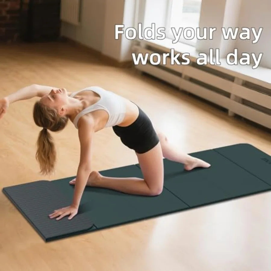 Foldable Yoga Mat Non Slip For Travel And Camping Portable