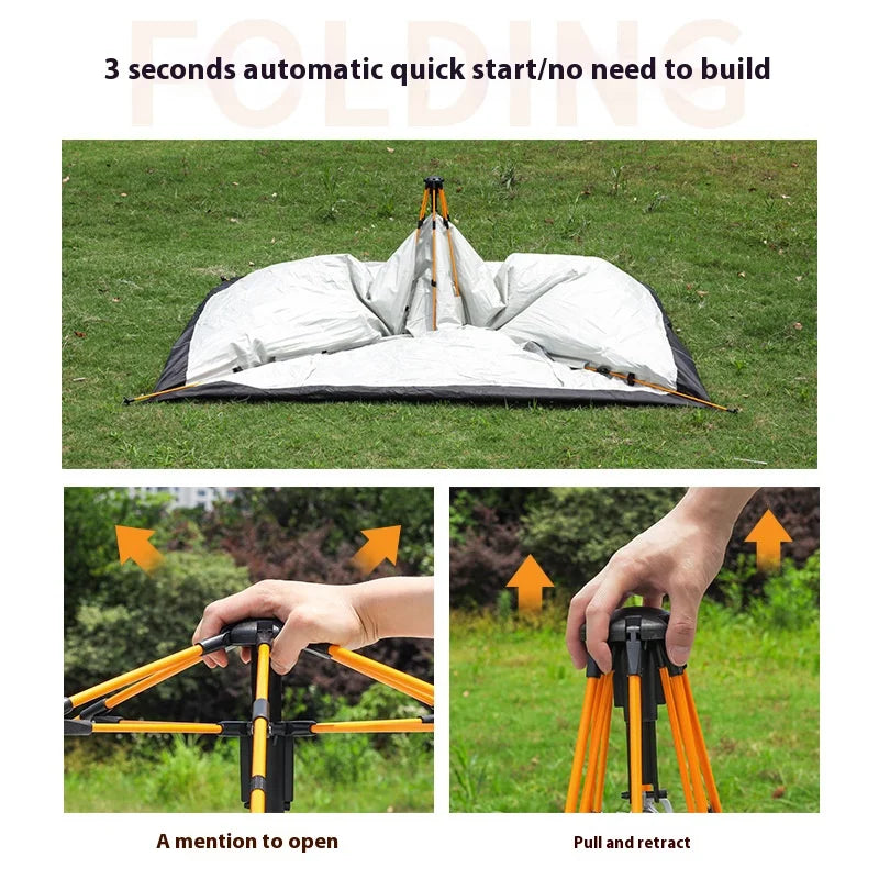 Pakicetus Automatic Quick Opening Camping Tent Two Door Design