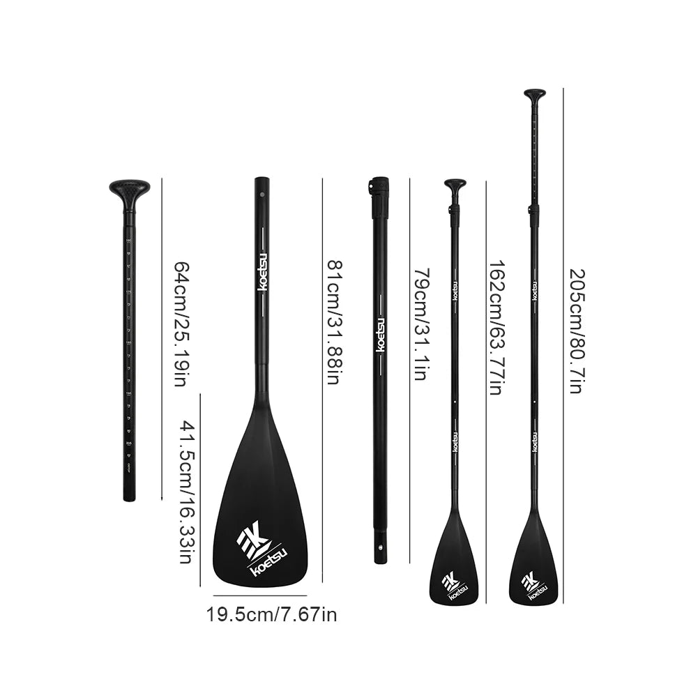APWIKOGER Detachable 3-Piece SUP Paddle Aluminum Alloy Adjustable