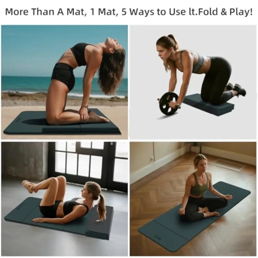 Foldable Yoga Mat Non Slip For Travel And Camping Portable