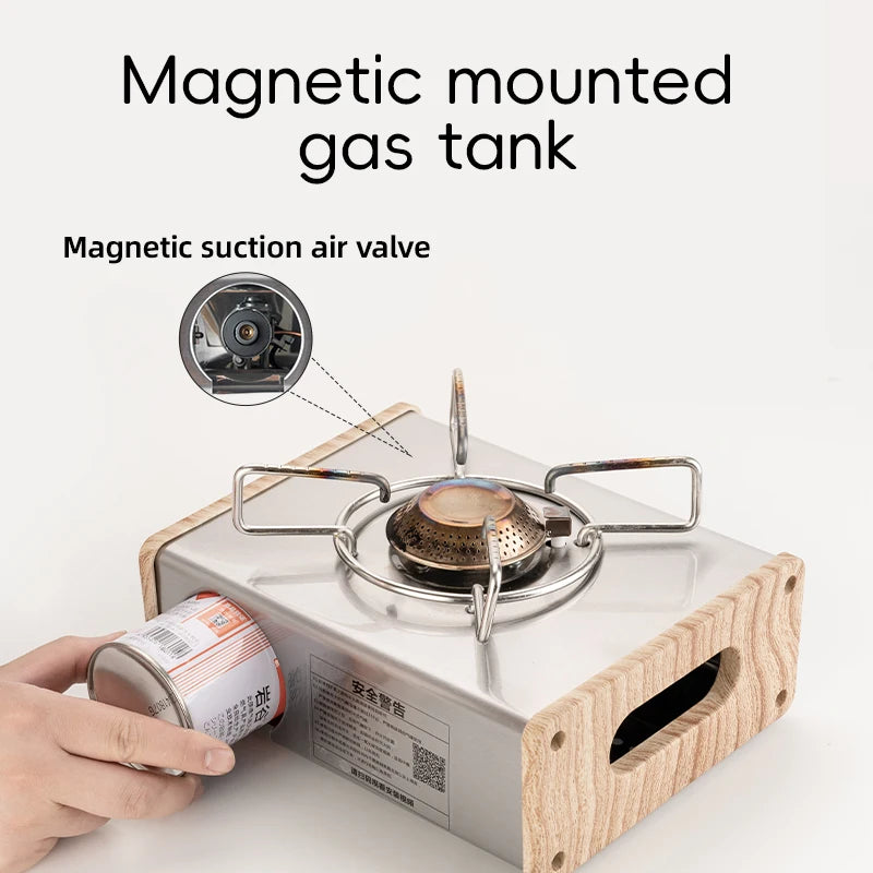 Qunature Outdoor Portable Cassette Stove for Camping and Tea Brewing