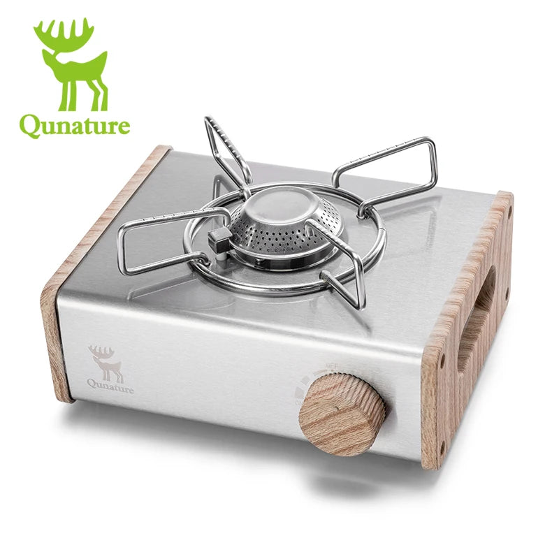 Qunature Outdoor Portable Cassette Stove for Camping and Tea Brewing