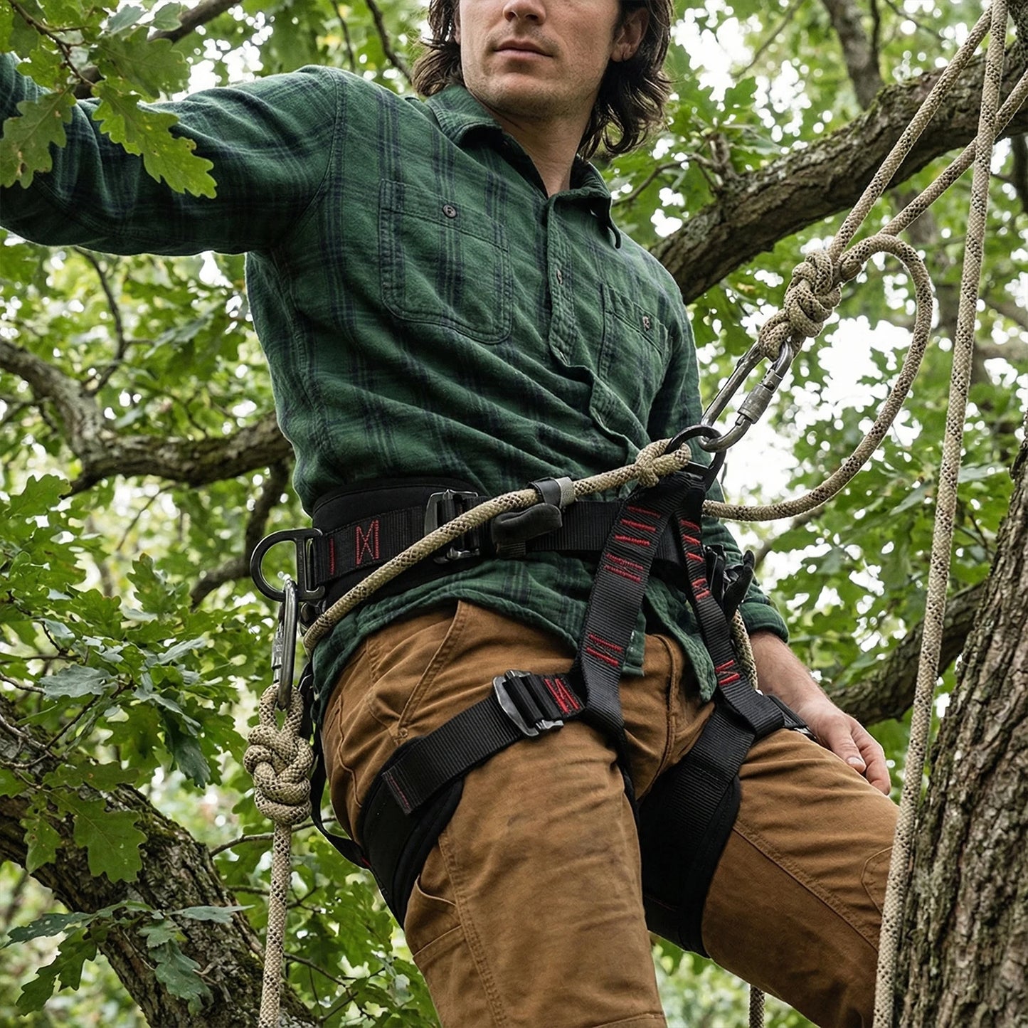 Adjustable Half Body Harness For Waist Safety In Roofing Climbing