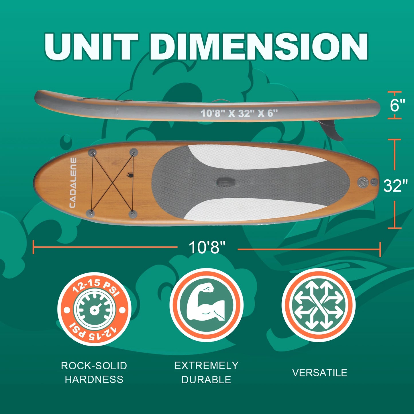 CADALENE Inflatable Stand Up Paddleboard With Premium Accessories