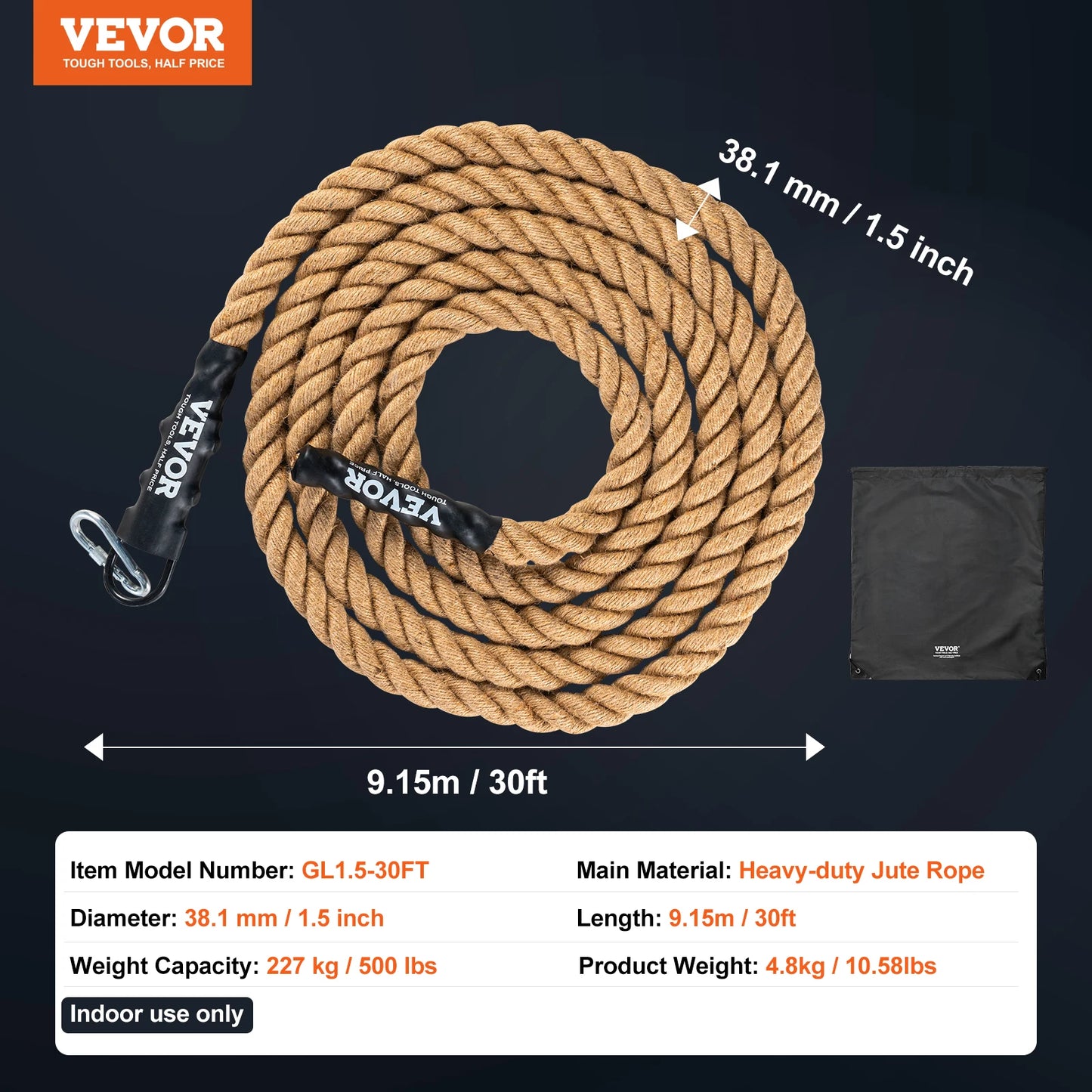 SucceBuy Gym Climbing Rope for Fitness Training and Workouts